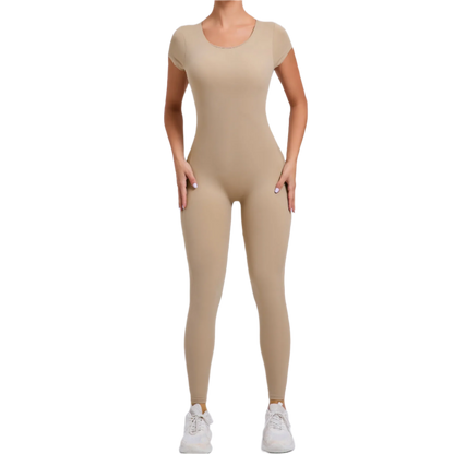 Enterizo Jumpsuit deportivos para entrenar de una pieza con espalda descubierta
