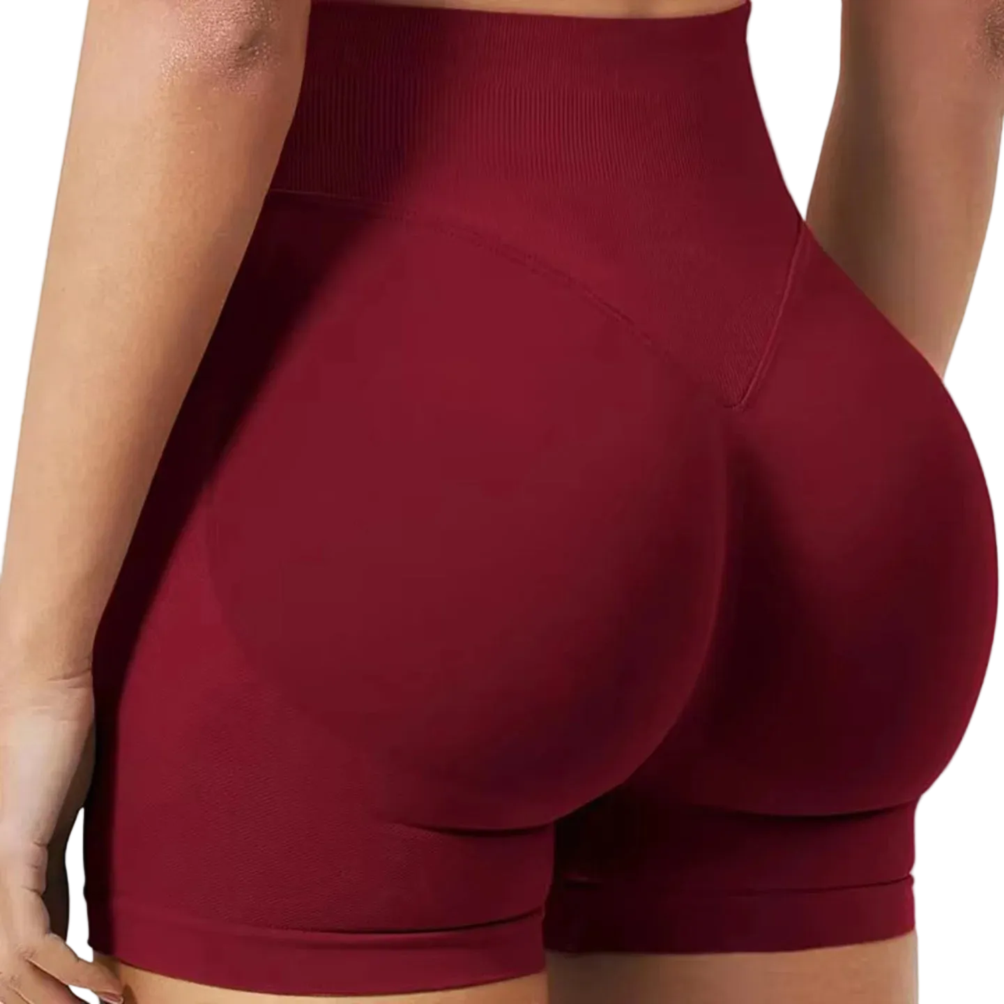 High-Waisted Seamless Sports Shorts with High Elasticity and Push-Up Design