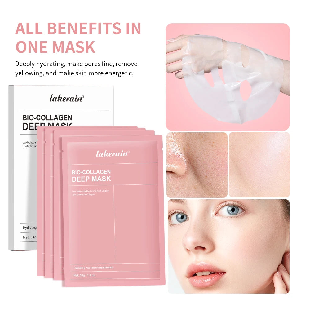 2/4/12 Bio-Collagen Hydrating Hydrogel Mask Improves Elasticity, Minimizes Pores and Provides Firmness