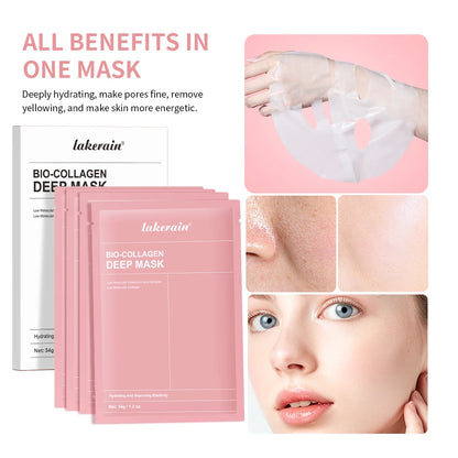 2/4/12 Bio-Collagen Hydrating Hydrogel Mask Improves Elasticity, Minimizes Pores and Provides Firmness