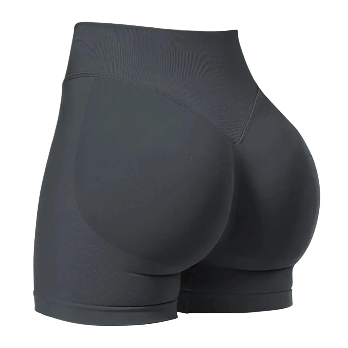 High-Waisted Seamless Sports Shorts with High Elasticity and Push-Up Design