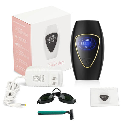 Depiladora IPL Luz Pulsada de Uso Doméstico Indoloro para Rostro y Cuerpo y Zona Bikini