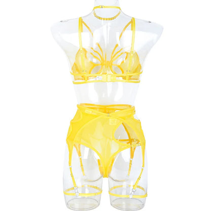 Women's Erotic Lingerie Set with Bra, Pants and Waistband (6 Pieces)