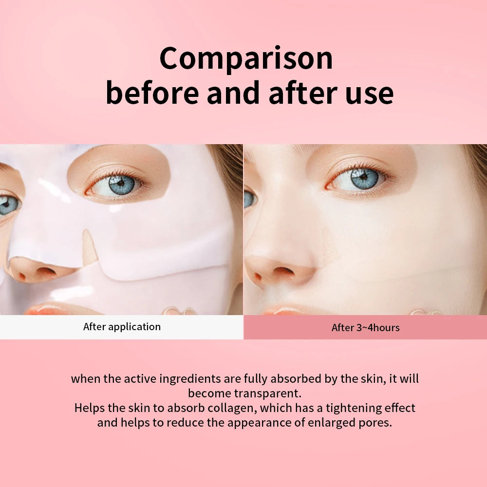 2/4/12 Bio-Collagen Hydrating Hydrogel Mask Improves Elasticity, Minimizes Pores and Provides Firmness