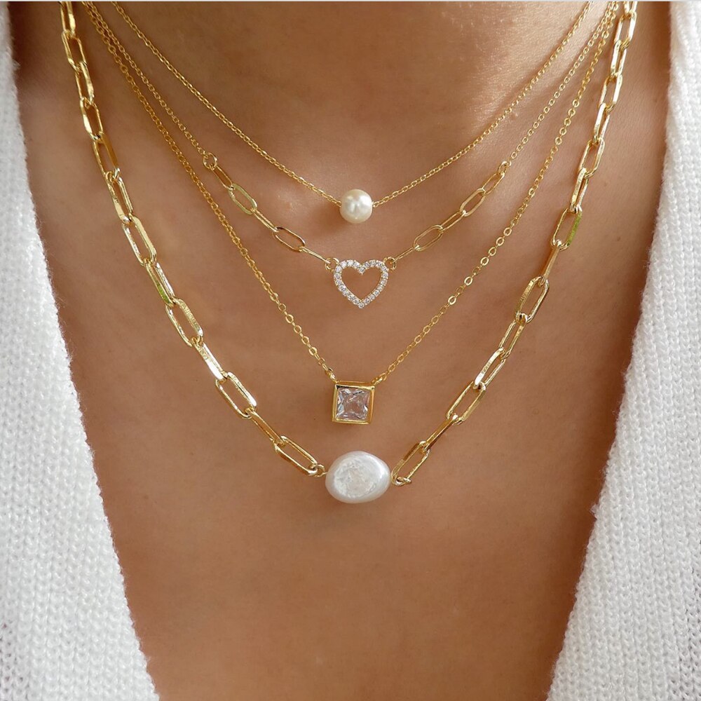 Fashion Crystal Multilayer Necklace for Women