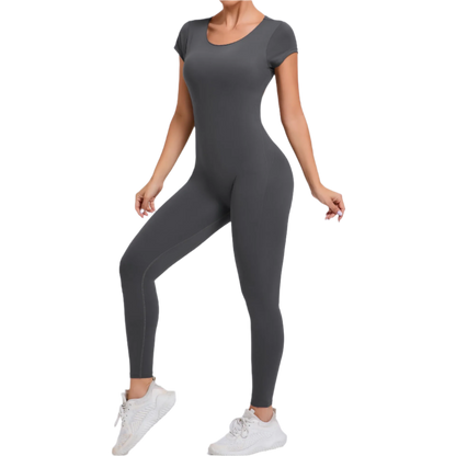 Enterizo Jumpsuit deportivos para entrenar de una pieza con espalda descubierta