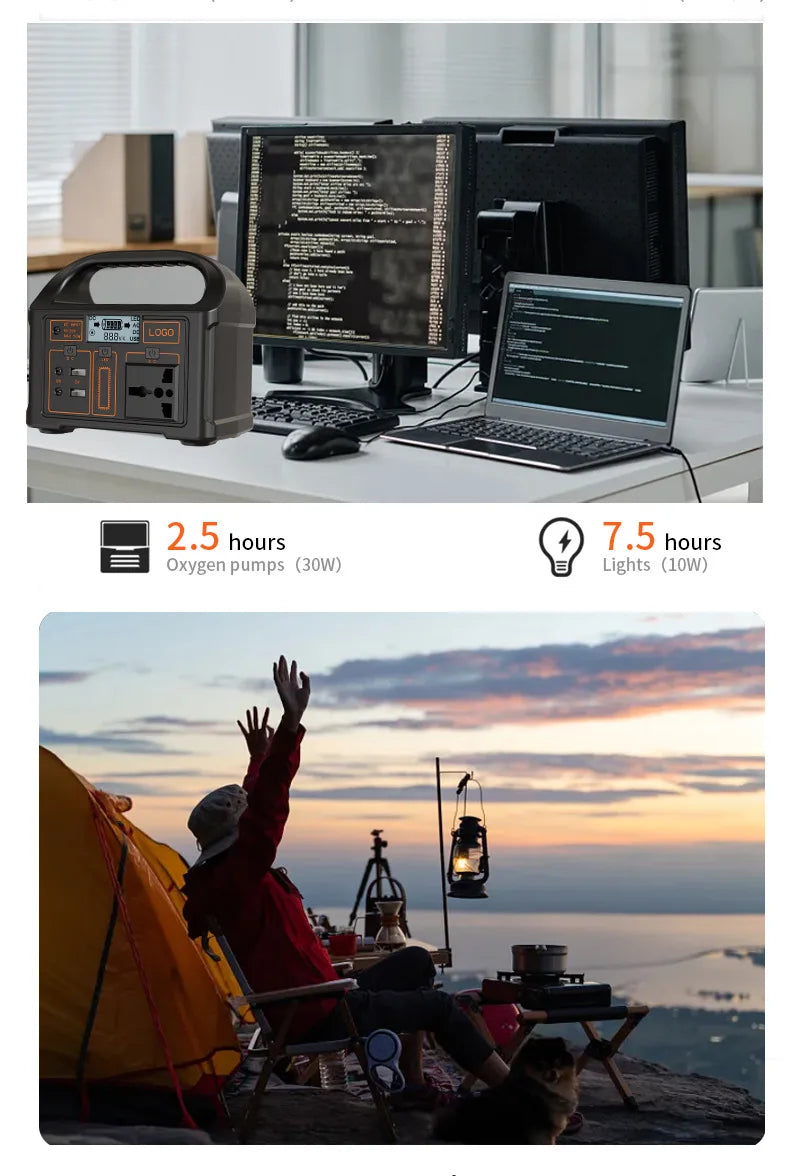 LiFePO4 Battery 110/220V Power Supply for Camping and Emergencies