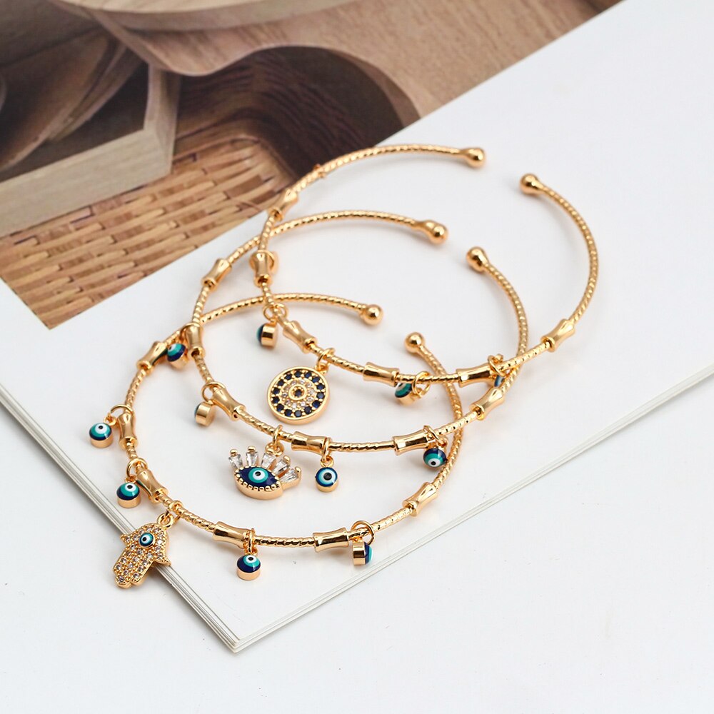 Pulsera Brazalete de Ojo Turco Ajustable