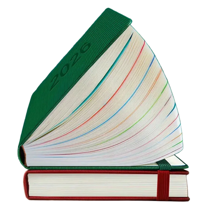 Agenda 2026 A5 de PU Texturizado Planner Diario con Calendario en Inglés