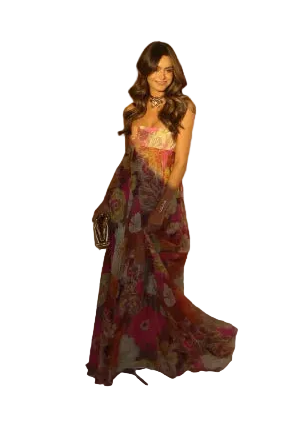 Vestido Strapless Largo sin Mangas Casual