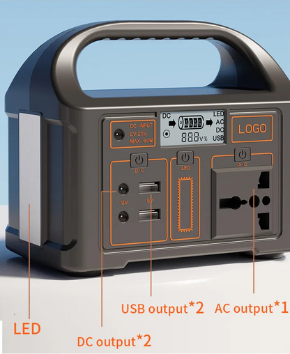 LiFePO4 Battery 110/220V Power Supply for Camping and Emergencies