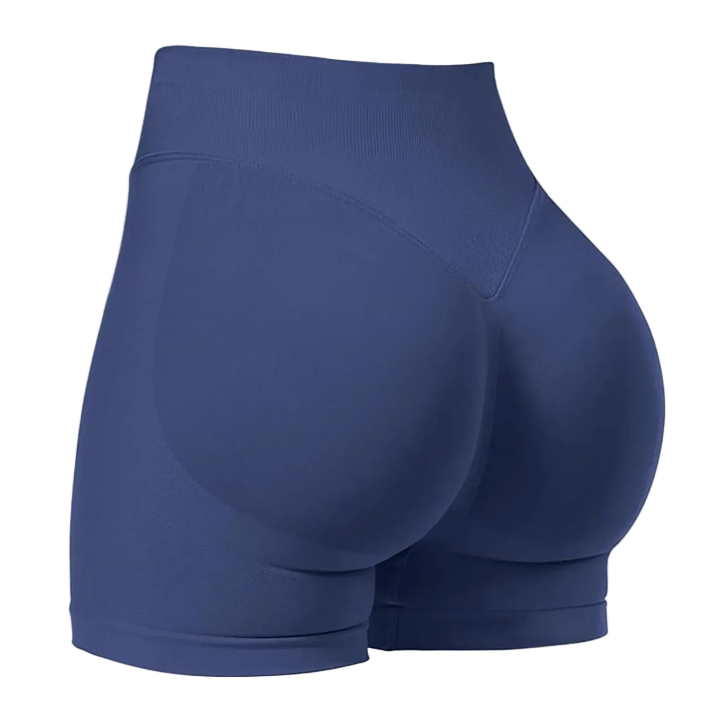 High-Waisted Seamless Sports Shorts with High Elasticity and Push-Up Design
