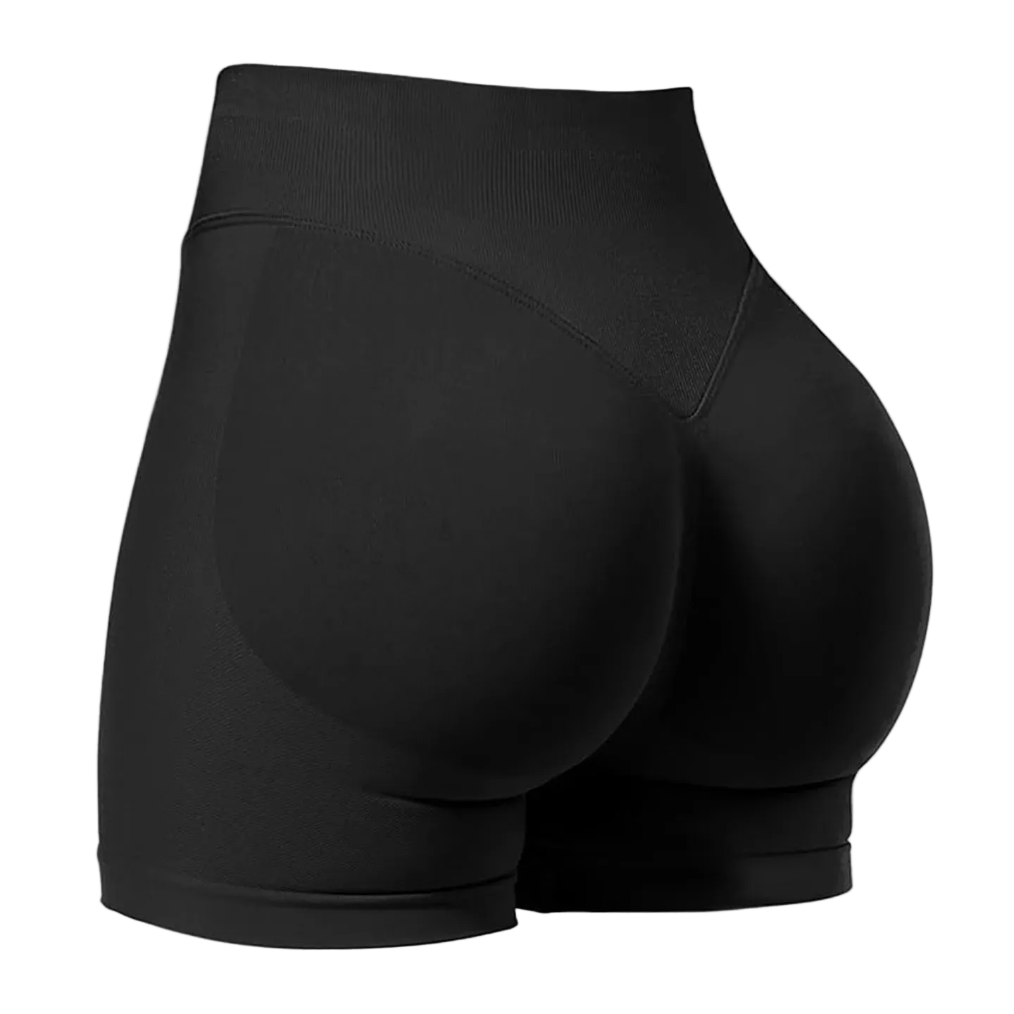 High-Waisted Seamless Sports Shorts with High Elasticity and Push-Up Design