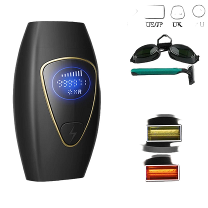 Depiladora IPL Luz Pulsada de Uso Doméstico Indoloro para Rostro y Cuerpo y Zona Bikini