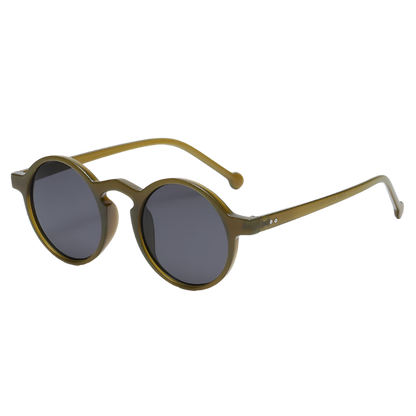 Gafas Lentes de sol redondas pequeñas de estilo vintage y diseño con remaches UV400