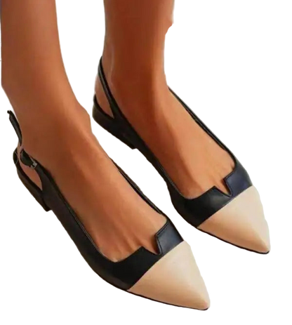 Zapatillas flats casuales sin cordones de punta fina y suela plana y diseño asimétrico