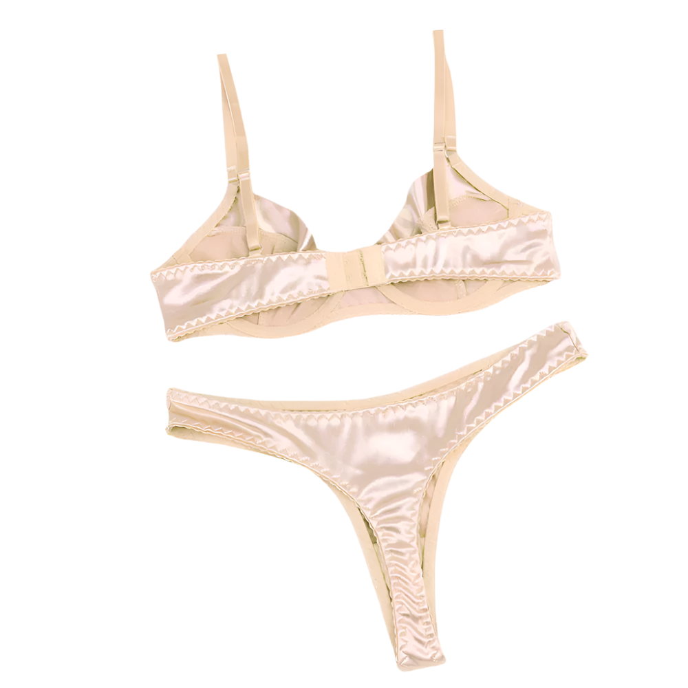 Silk Lingerie Set Bra and Panties