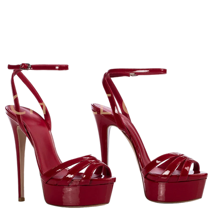 Sandalias de tacón alto tipo stiletto con plataforma y correa al tobillo