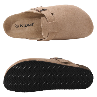 Suecos estilo Birken clásicos con plantilla de corcho y sin cordones