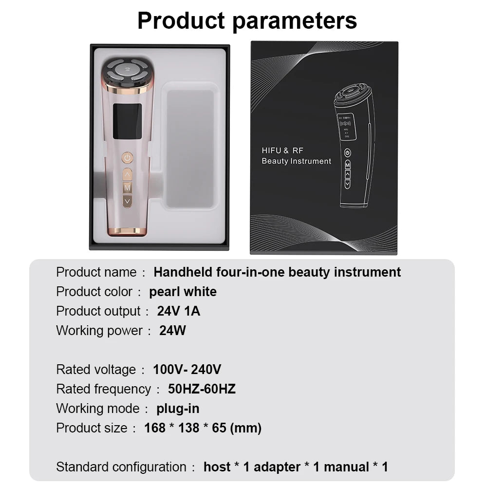 Mini Dispositivo HIFU Facial para Lifting Masajeador Facial con Microcorriente para la Piel