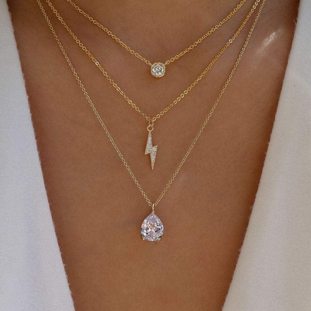 Fashion Crystal Multilayer Necklace for Women