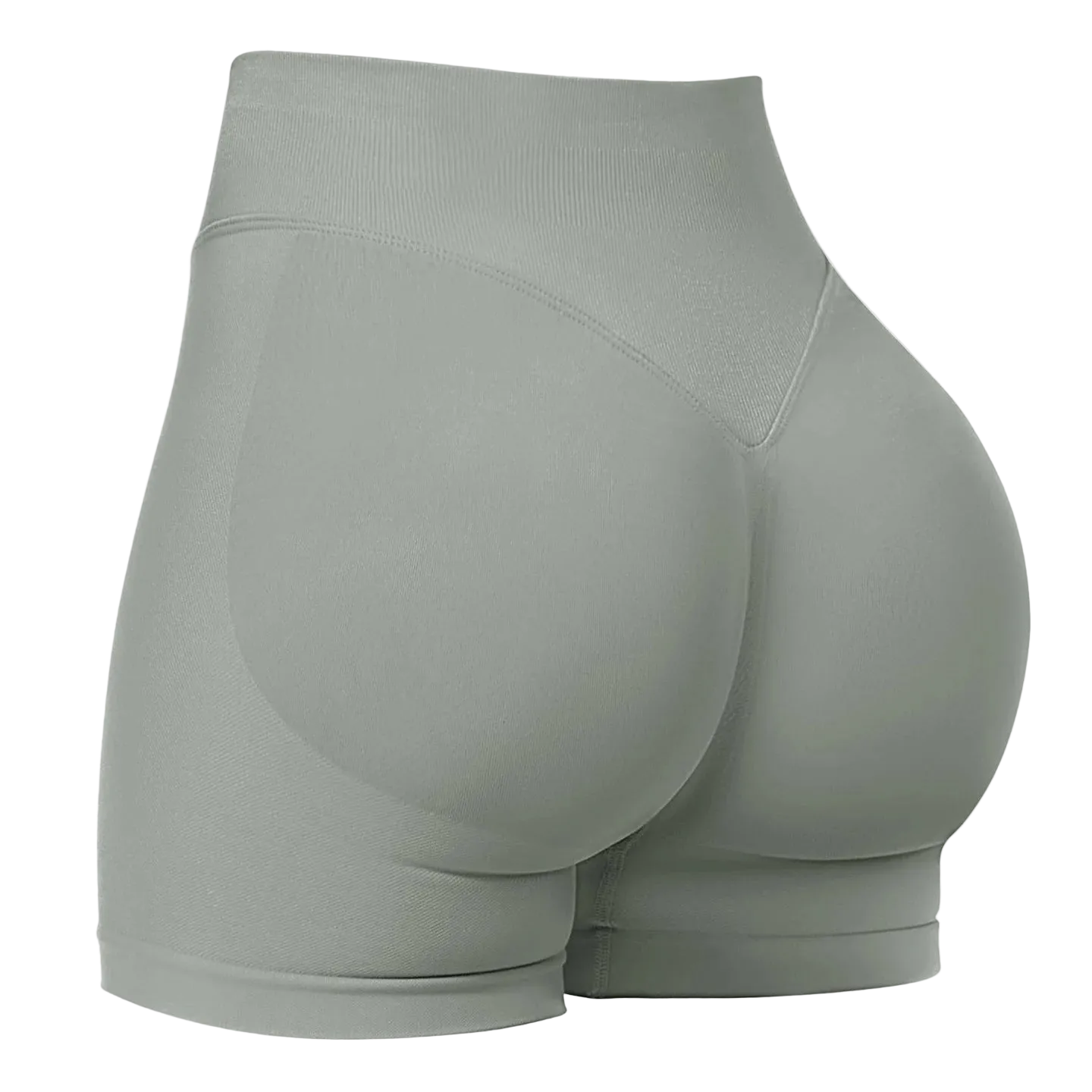 High-Waisted Seamless Sports Shorts with High Elasticity and Push-Up Design