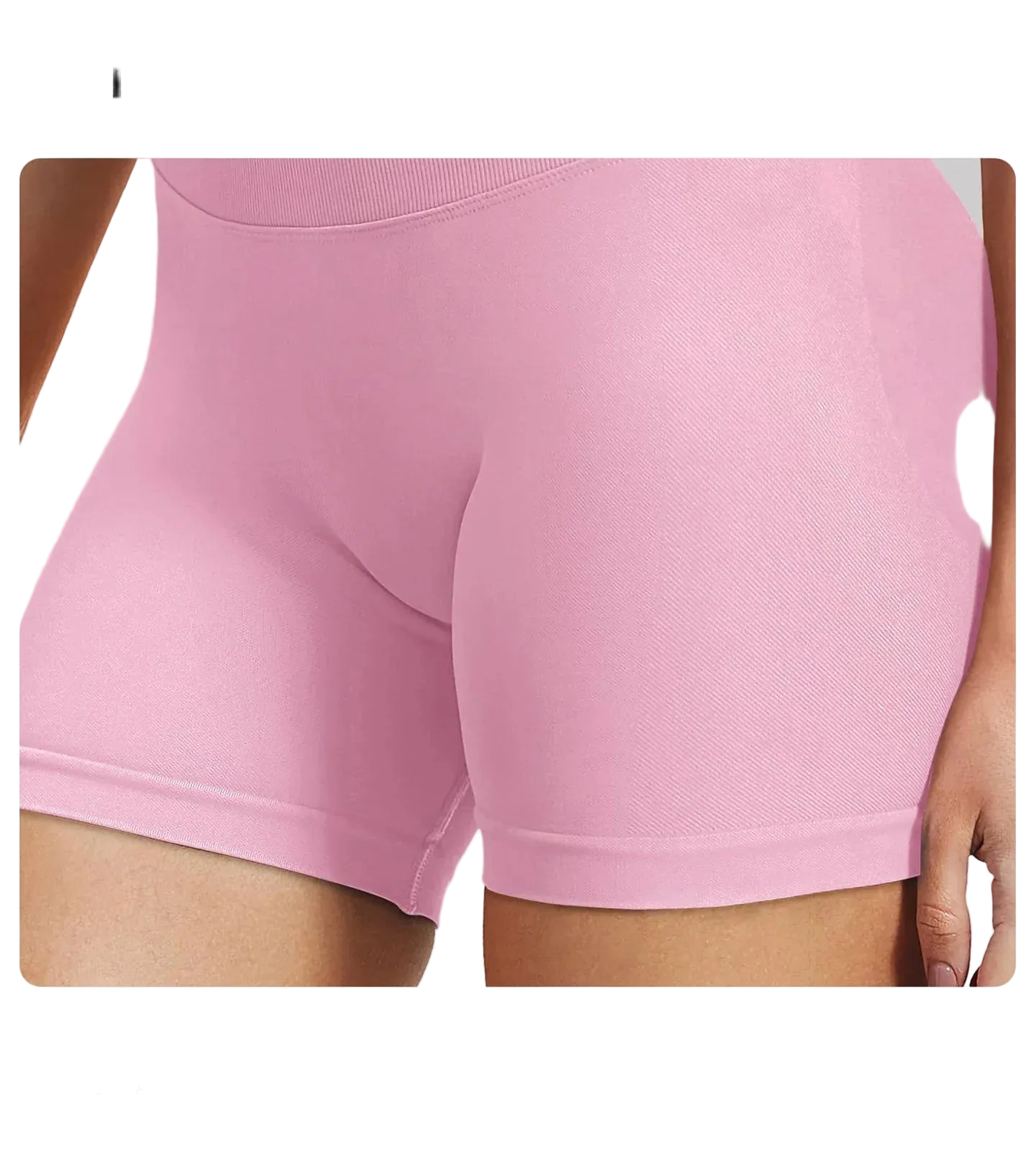 High-Waisted Seamless Sports Shorts with High Elasticity and Push-Up Design
