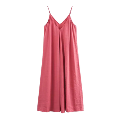 Long black or red draped backless lingerie dress