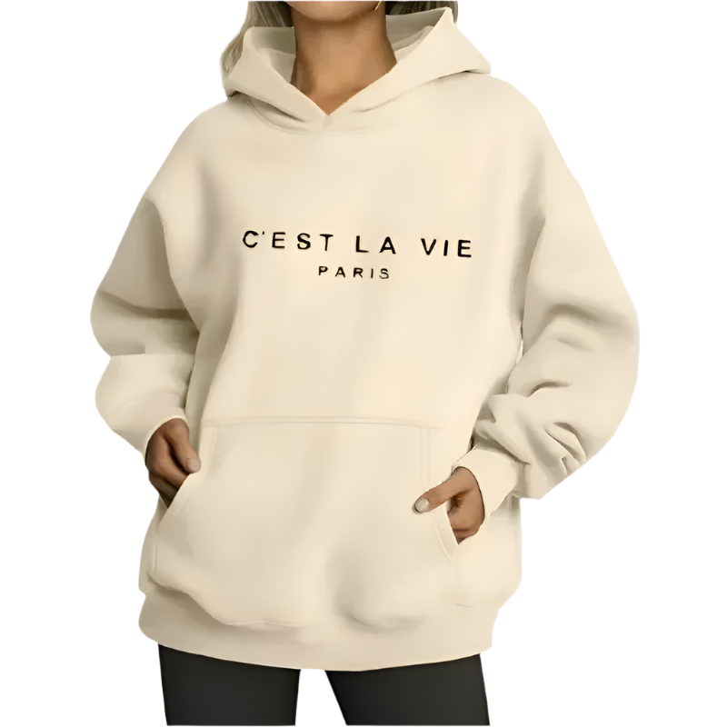 Sudadera con Capucha para Mujer de Estilo Casual, Manga Larga, Estampado y Suelta