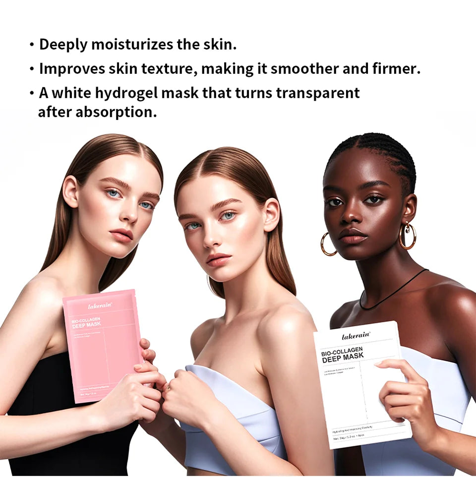 2/4/12 Bio-Collagen Hydrating Hydrogel Mask Improves Elasticity, Minimizes Pores and Provides Firmness