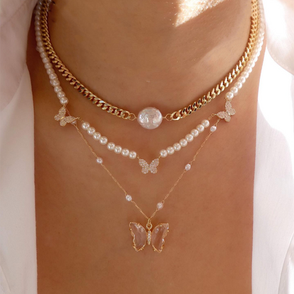 Fashion Crystal Multilayer Necklace for Women