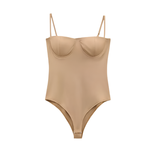 Body Elegante sin Mangas de Estilo Corsé Ajustado y Espalda Descubierta