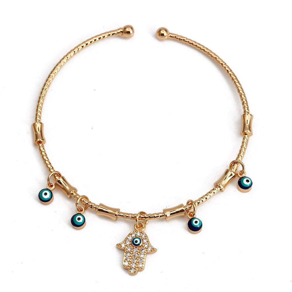 Pulsera Brazalete de Ojo Turco Ajustable