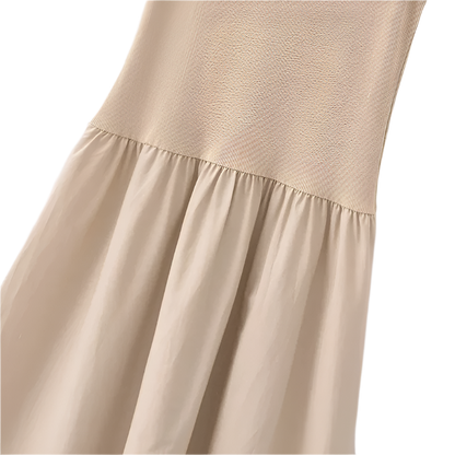 Vestido Largo sin Mangas para Mujer Color Caqui Elegante y Casual Estilo Y2K