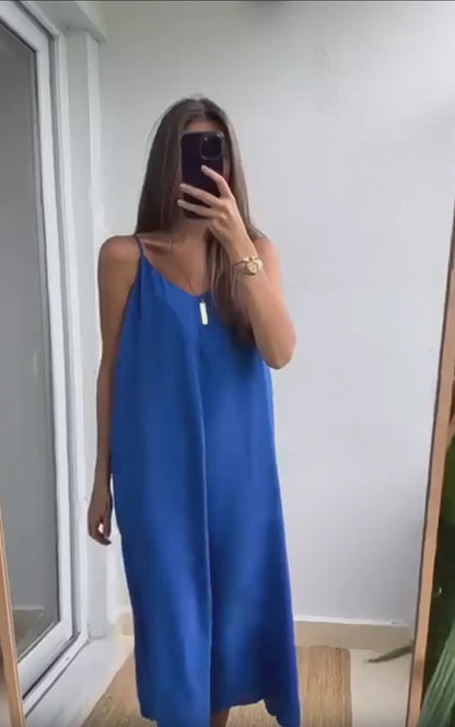 Long black or red draped backless lingerie dress
